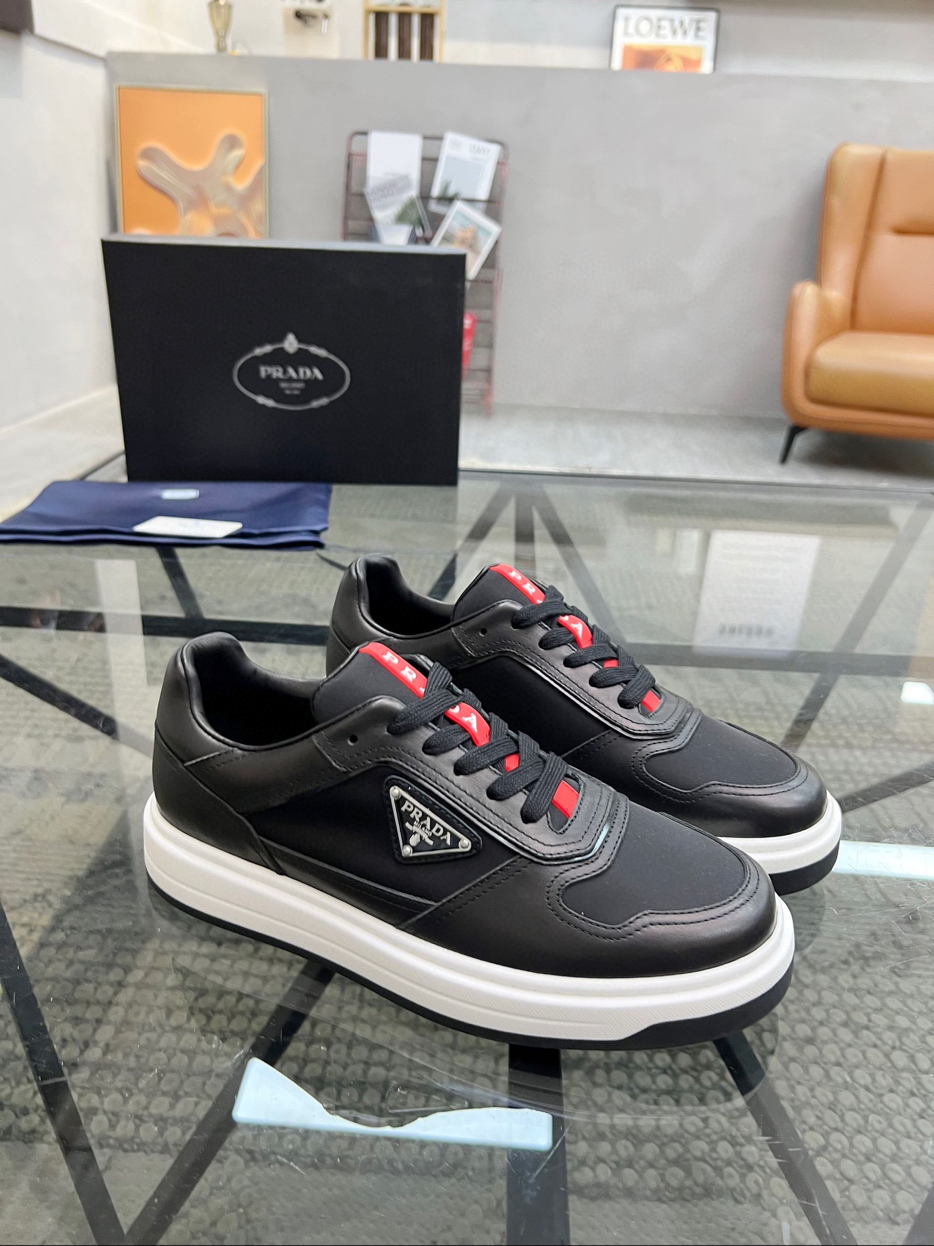 프라다 남자 스니커즈 신발 운동화