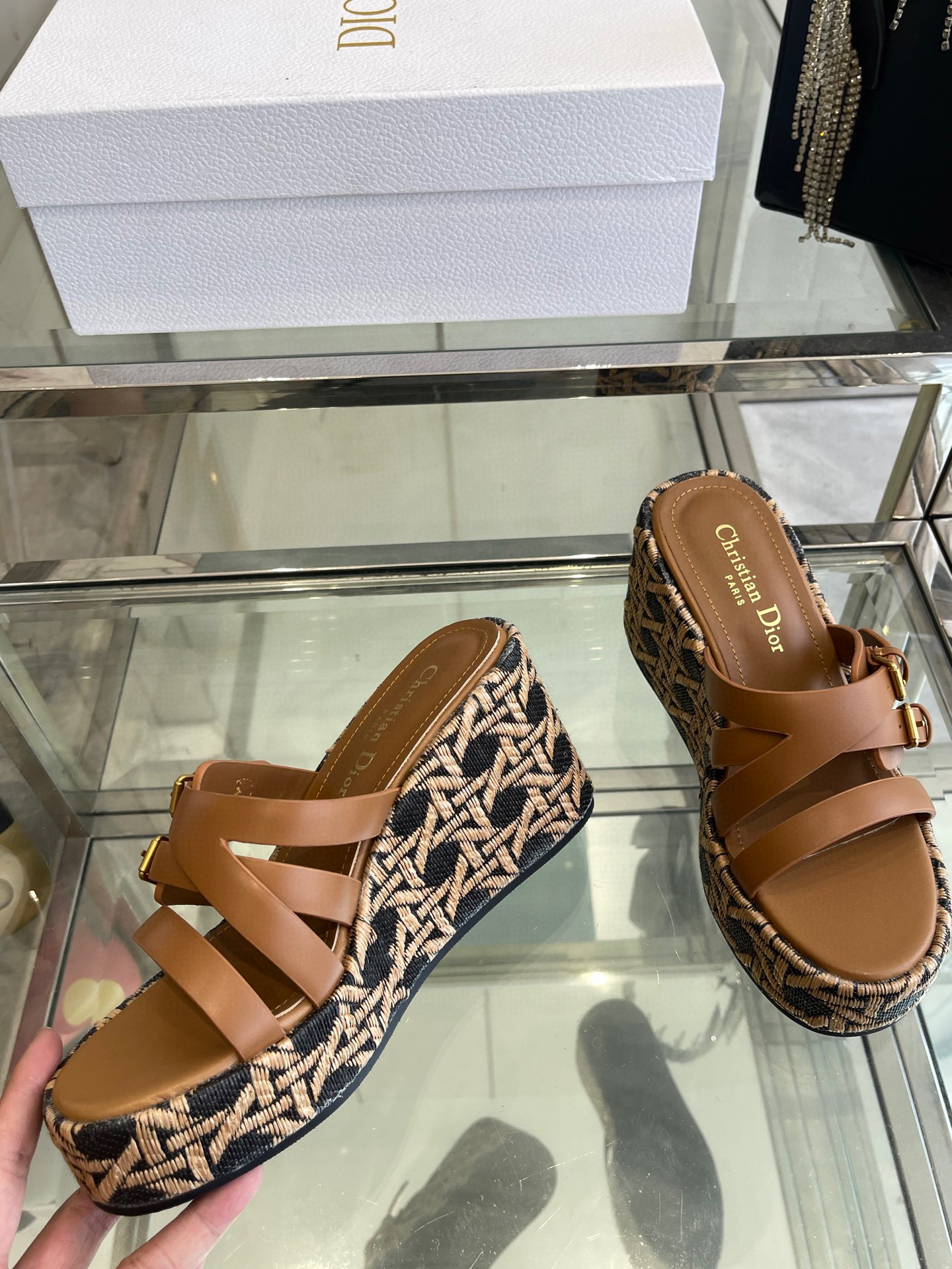 디올 여자 슬리퍼 9cm