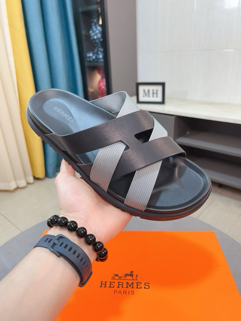 에르메스 남자 슬리퍼