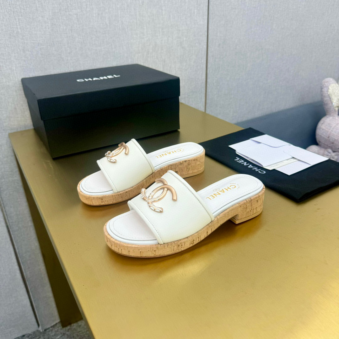 샤넬 여자 슬리퍼 6.5cm