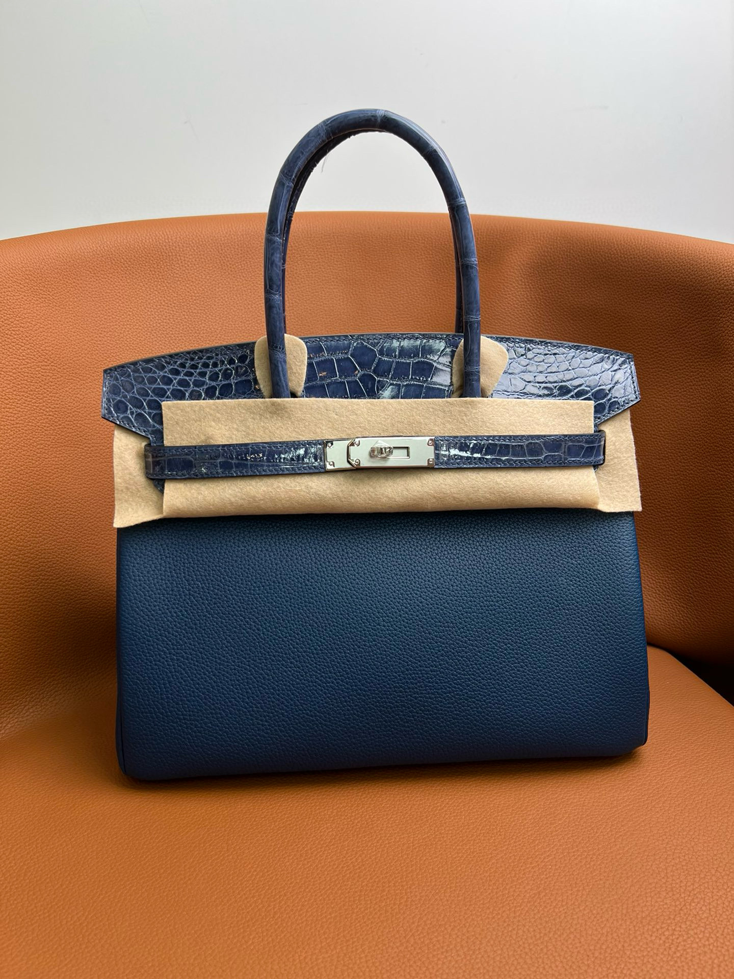 에르메스 5컬러 터치 버킨백 30 토고가죽 악어가죽 여자가방