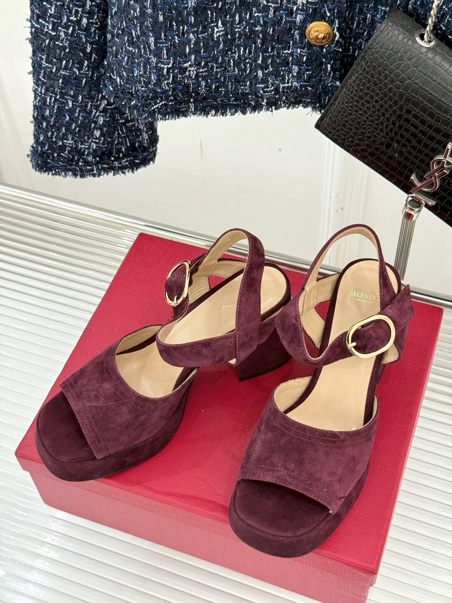 발렌티노 9cm 여자 샌들