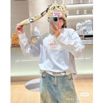 디올 2컬러 여자 후드티 맨투맨