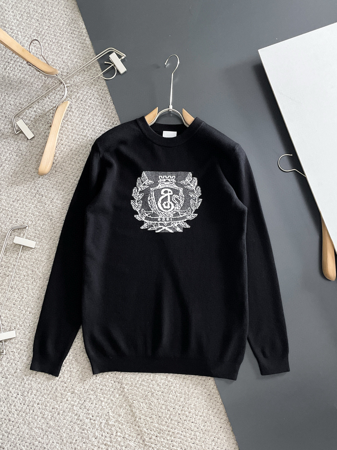 버버리 2컬러 남자 양모 니트