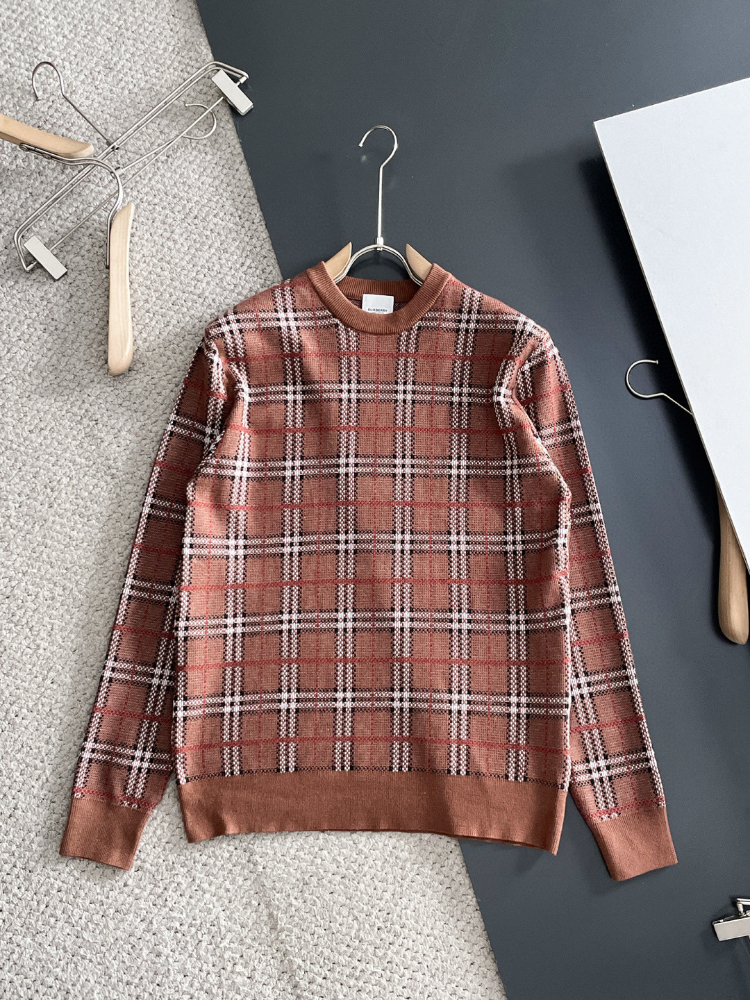 버버리 2컬러 남자 양모 니트