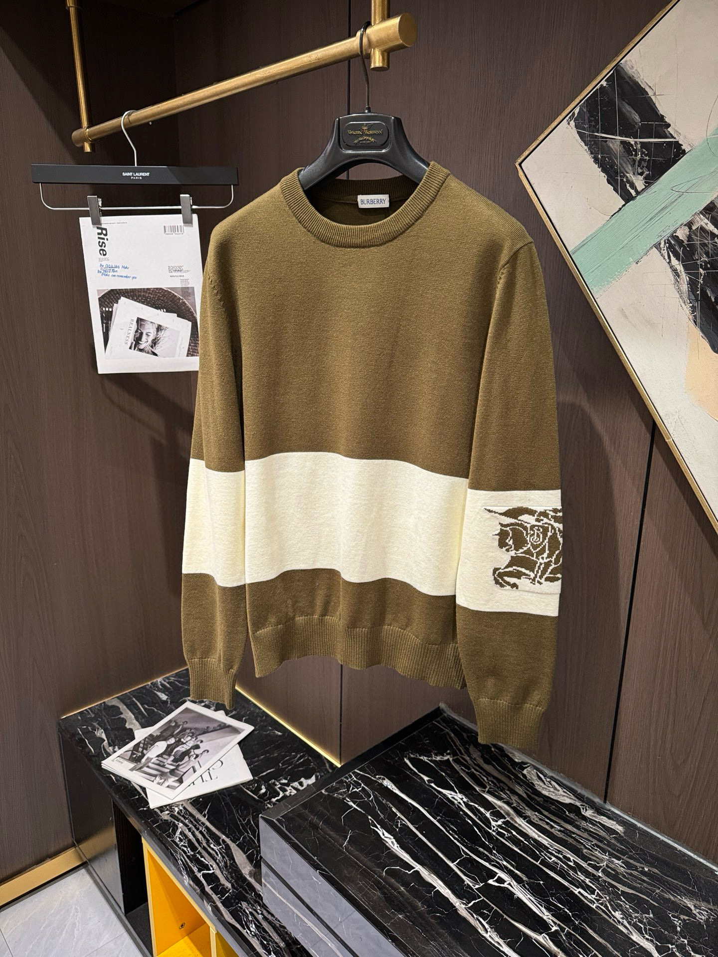 버버리 3컬러 남자 니트