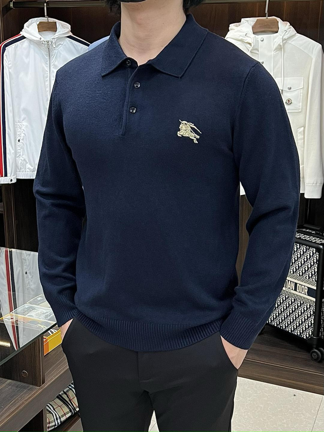 버버리 남자 양모 니트