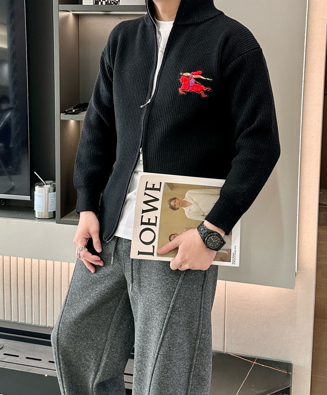 버버리 남자 가디건