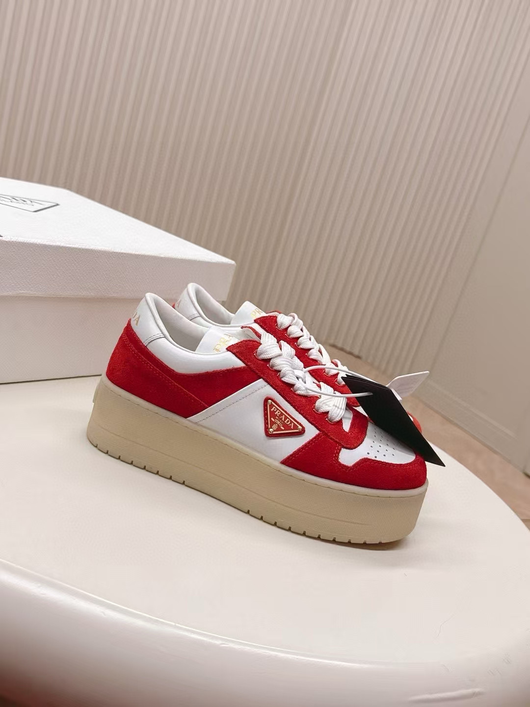 프라다 5cm 여자 스니커즈 신발 운동화