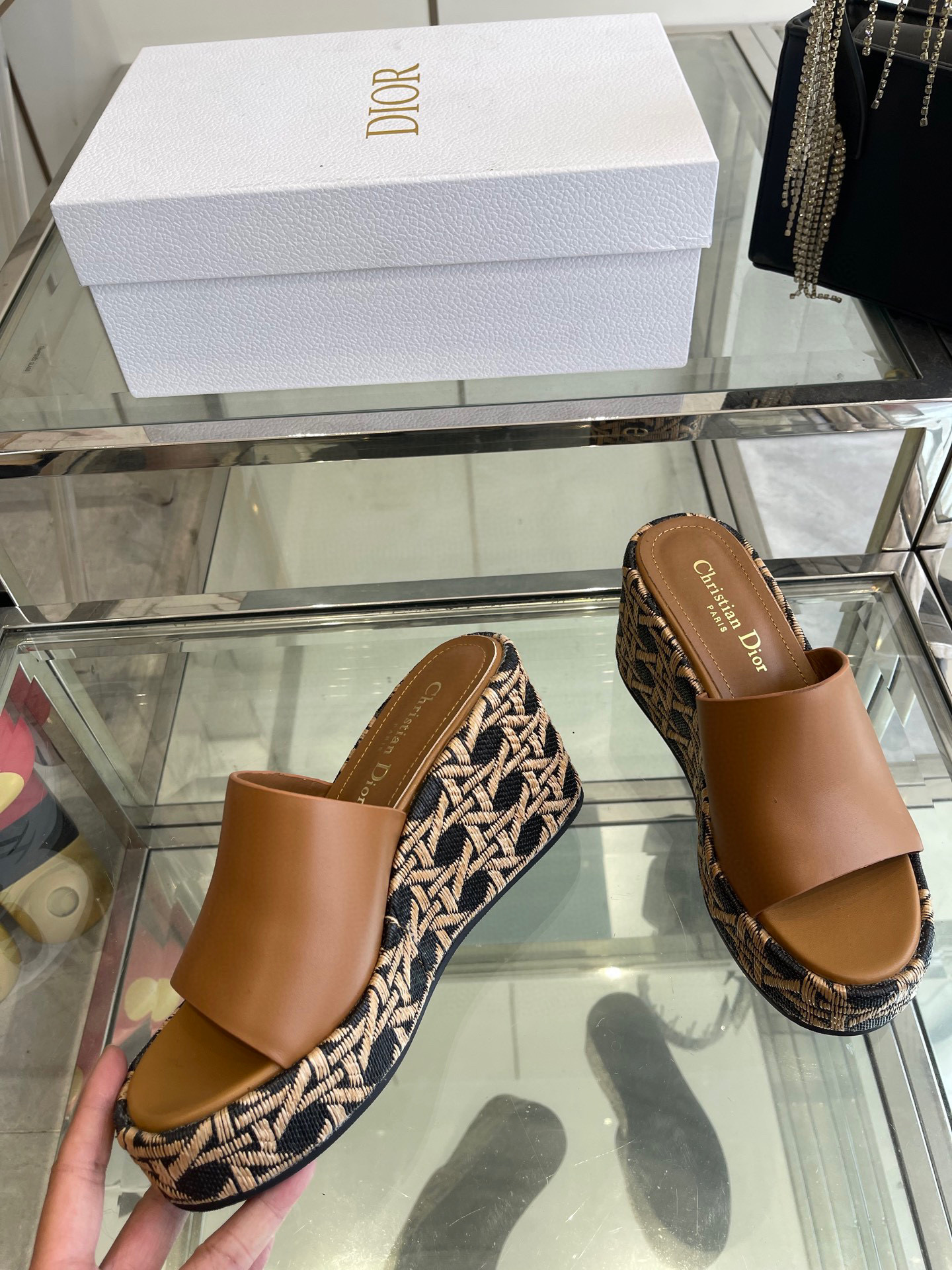 디올 여자 슬리퍼 9cm