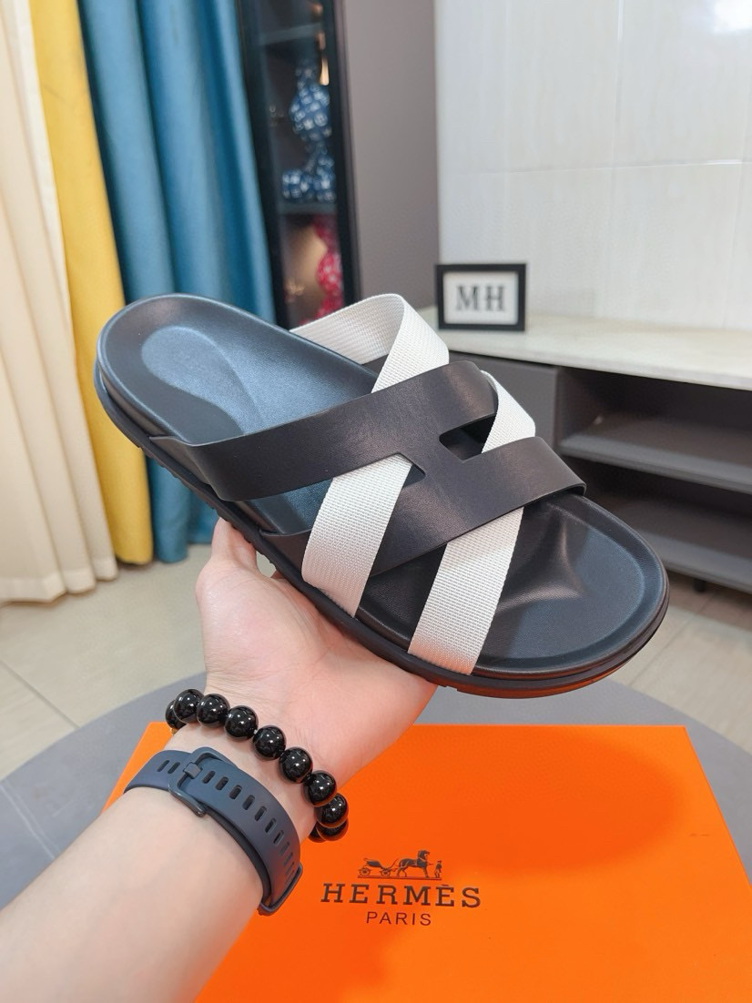 에르메스 남자 슬리퍼