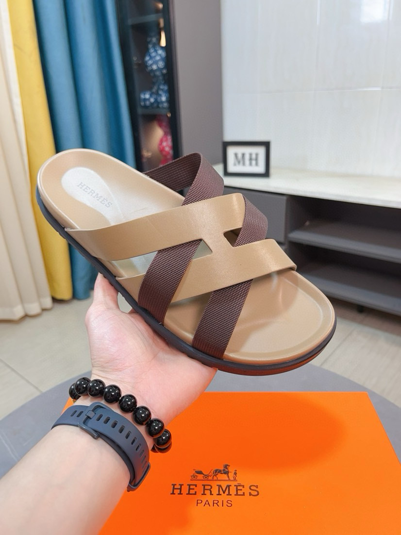 에르메스 남자 슬리퍼