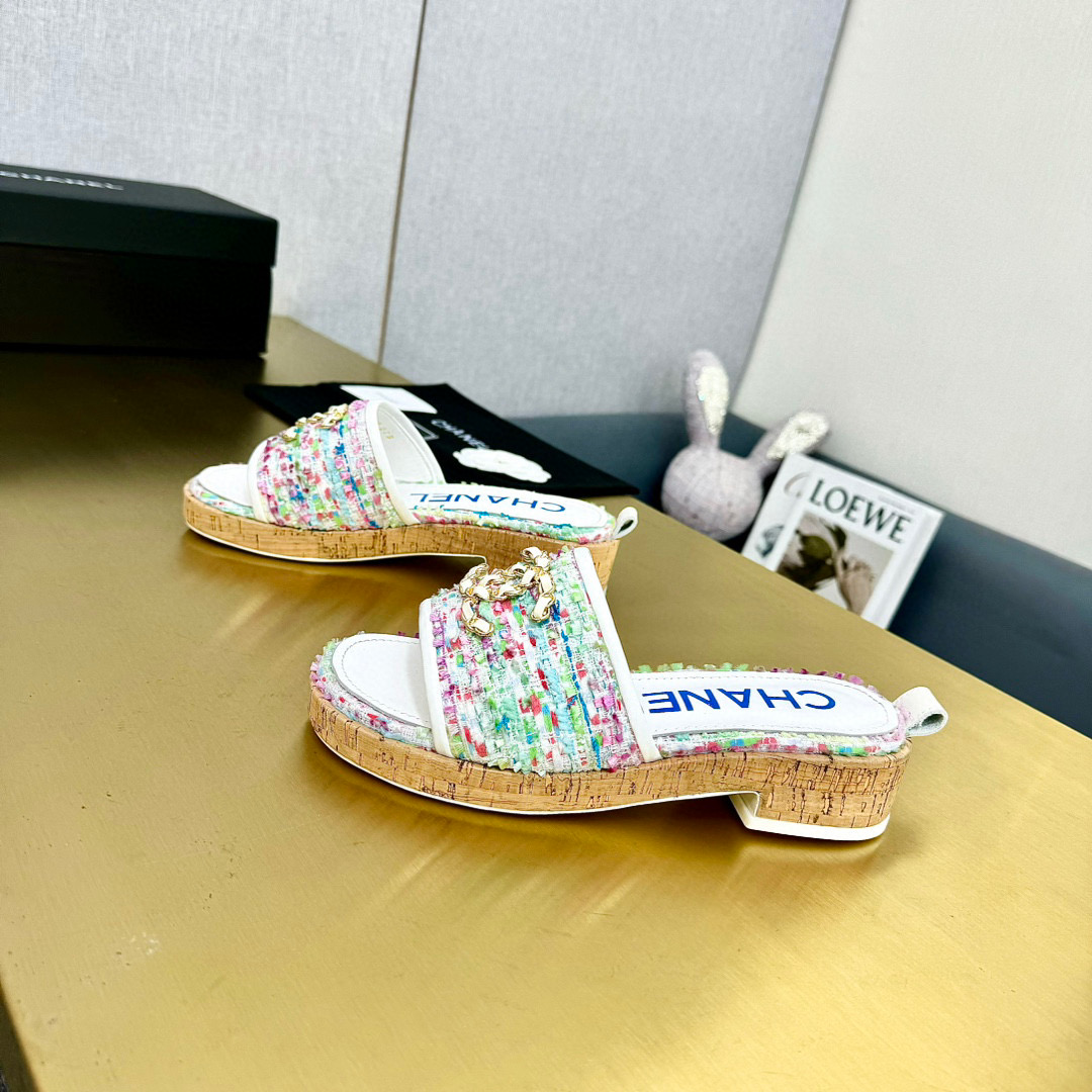 샤넬 여자 슬리퍼 6.5cm
