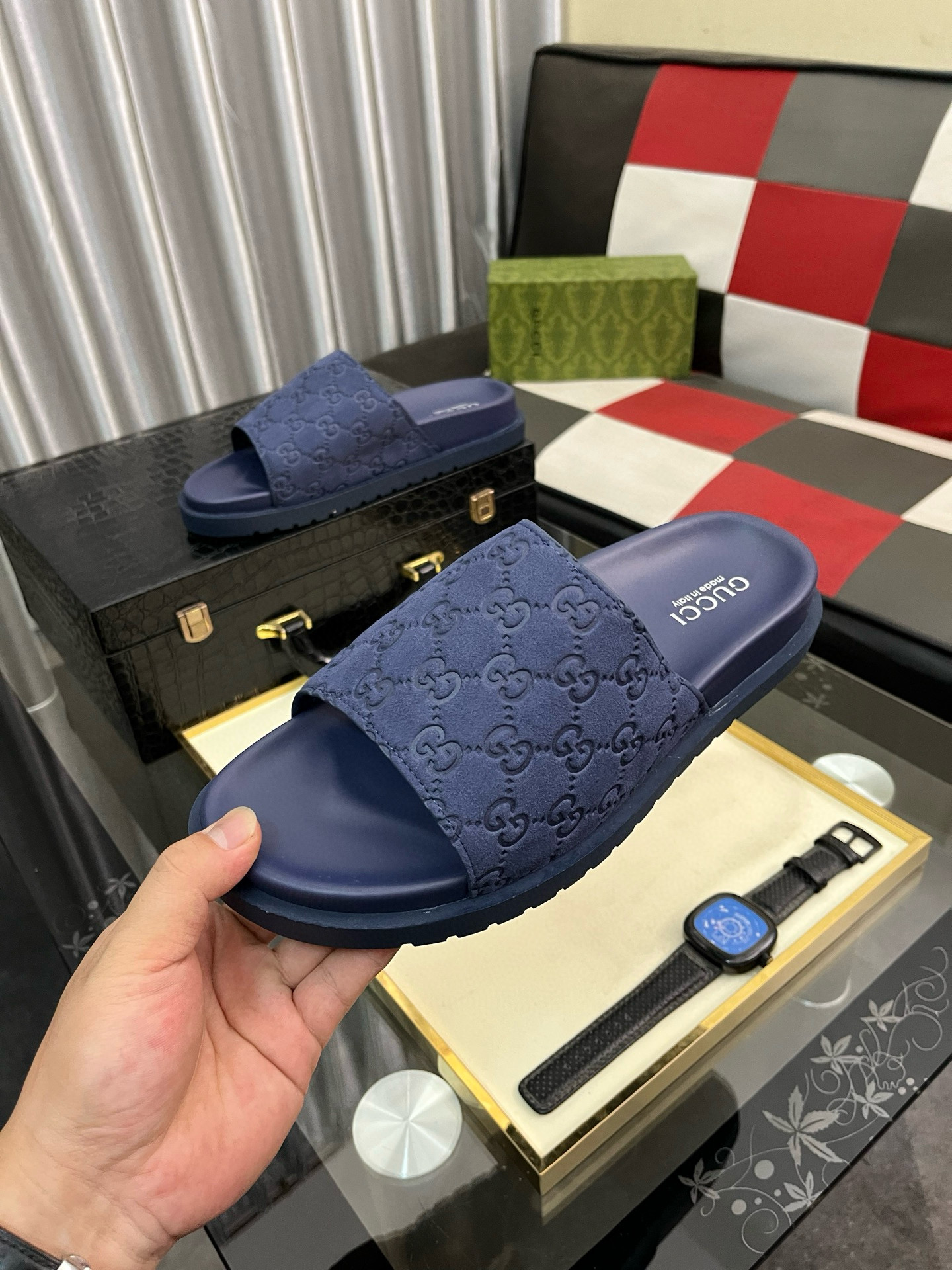 구찌 남자 슬리퍼