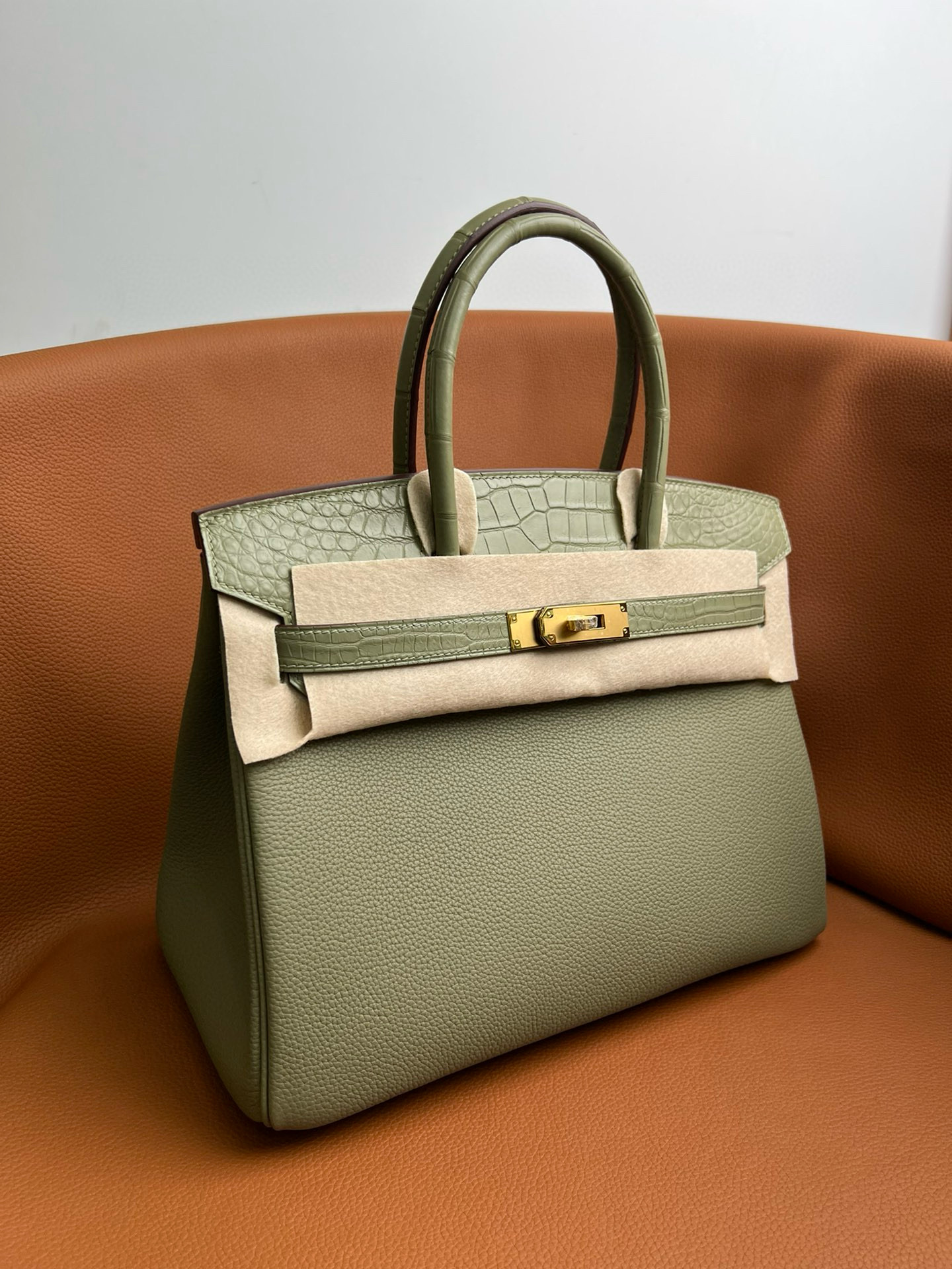 에르메스 5컬러 터치 버킨백 30 토고가죽 악어가죽 여자가방