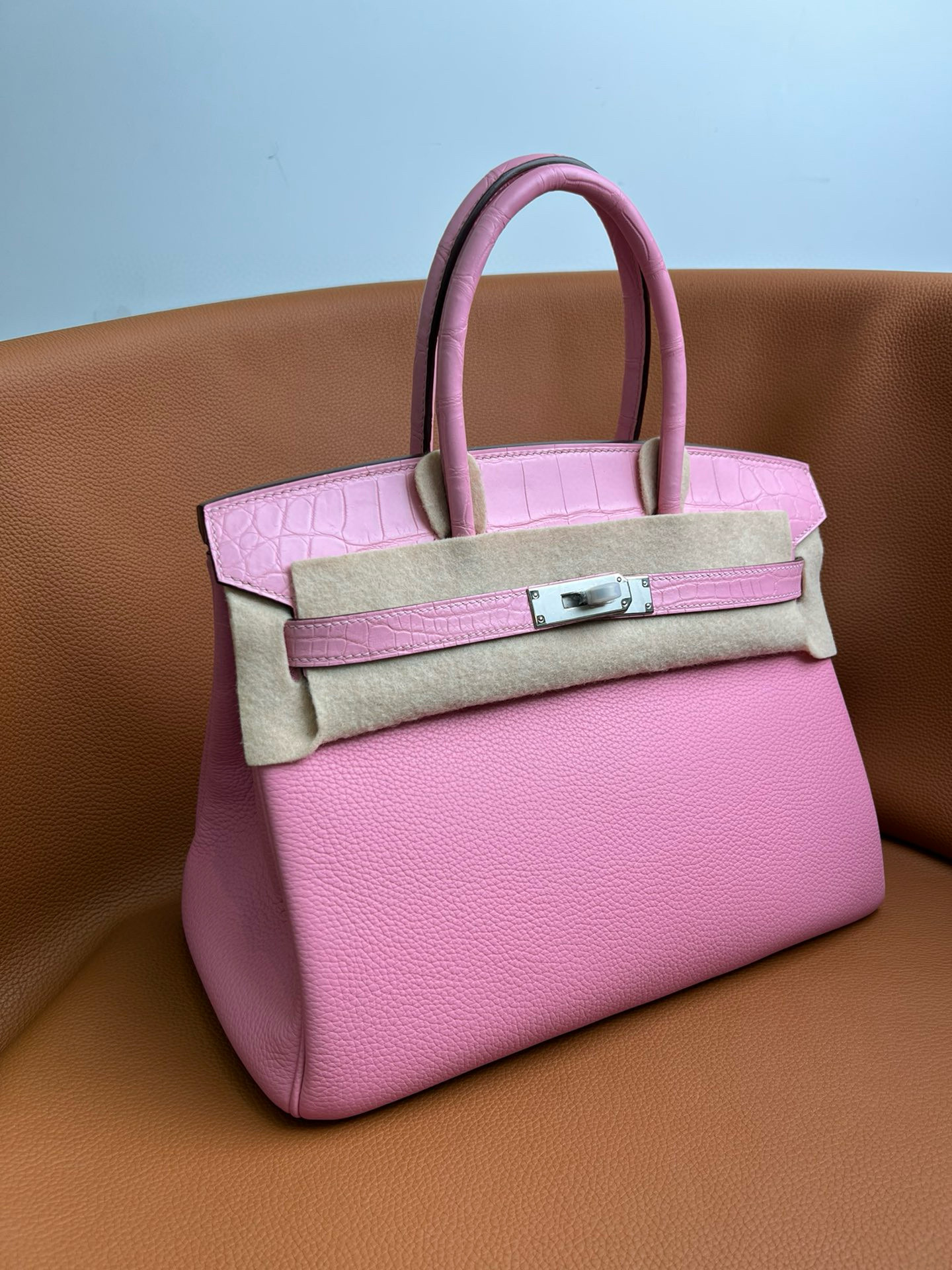 에르메스 5컬러 터치 버킨백 30 토고가죽 악어가죽 여자가방