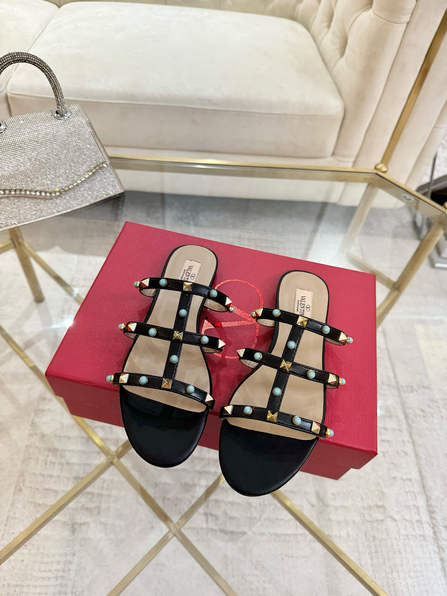 발렌티노 여자 슬리퍼