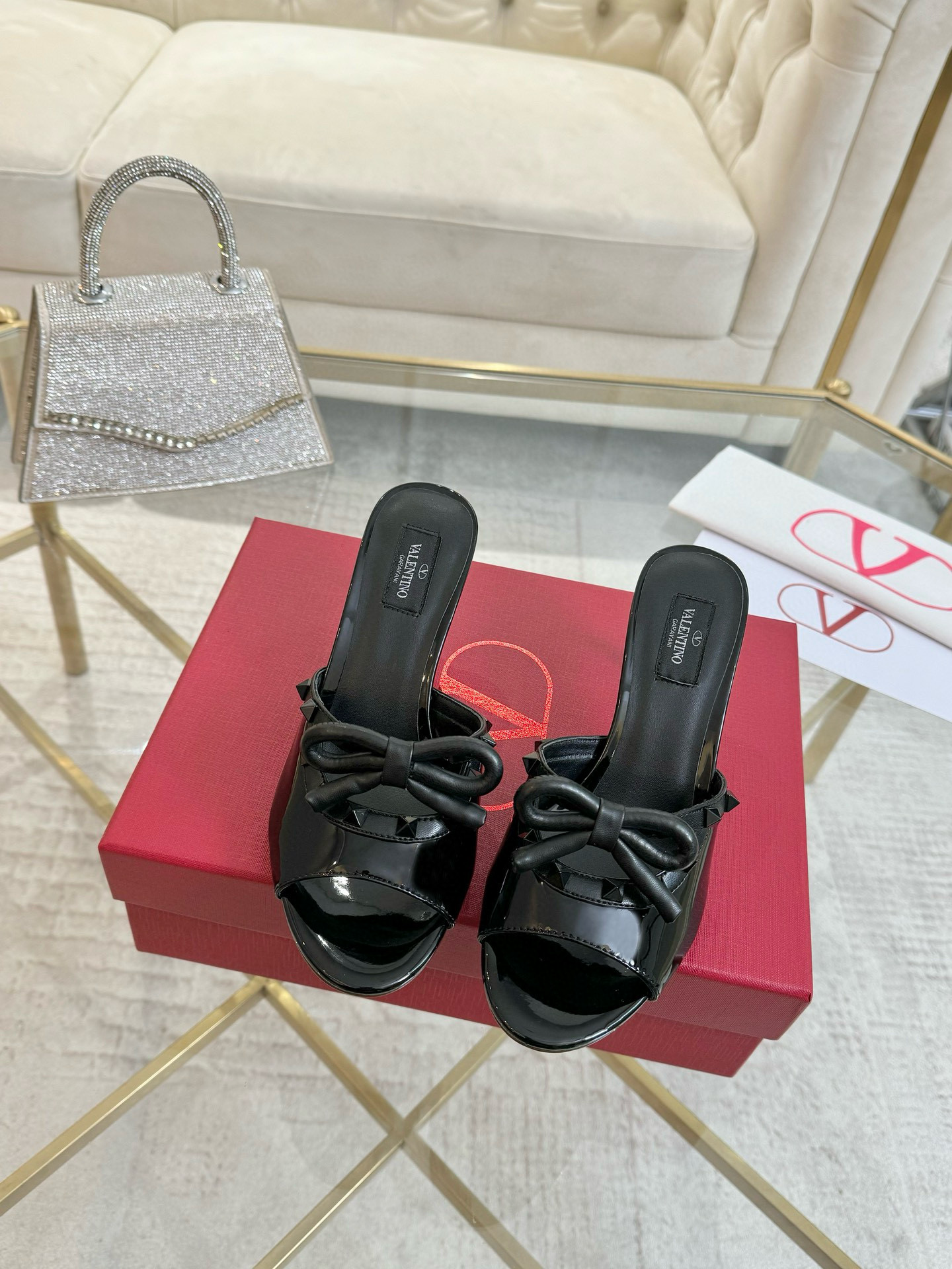 발렌티노 6cm 여자 슬리퍼