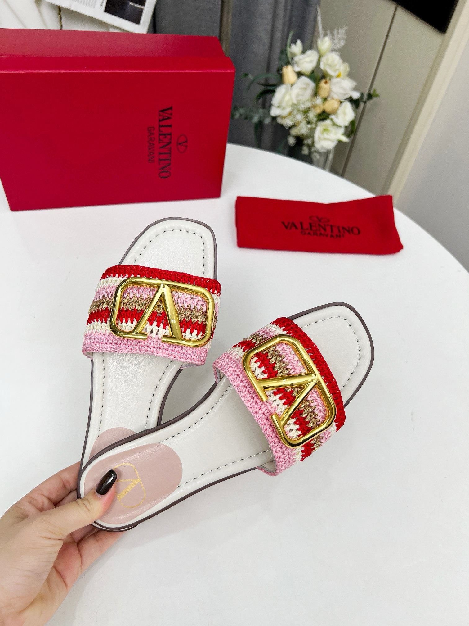 발렌티노 여자 슬리퍼