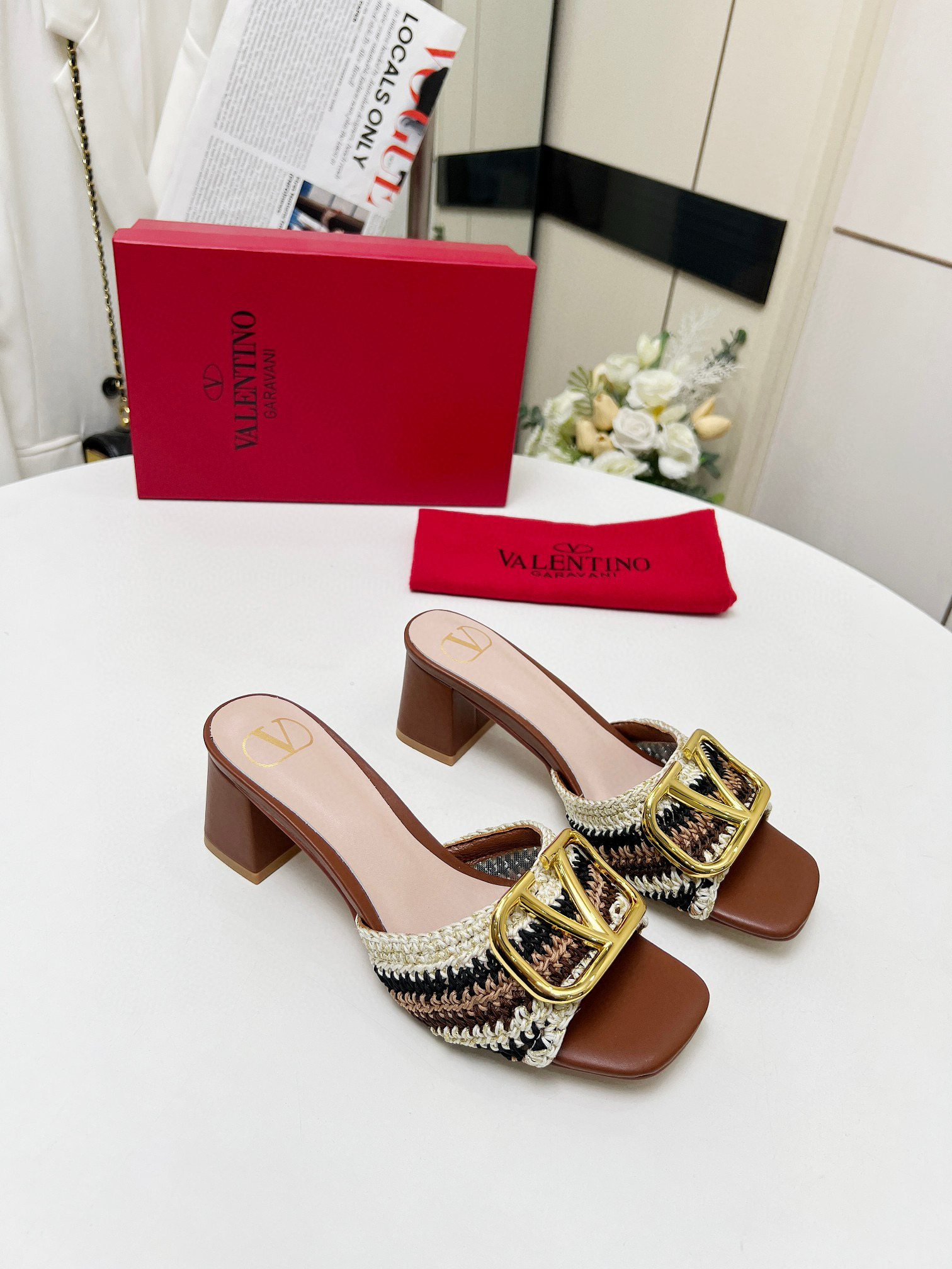 발렌티노 여자 슬리퍼