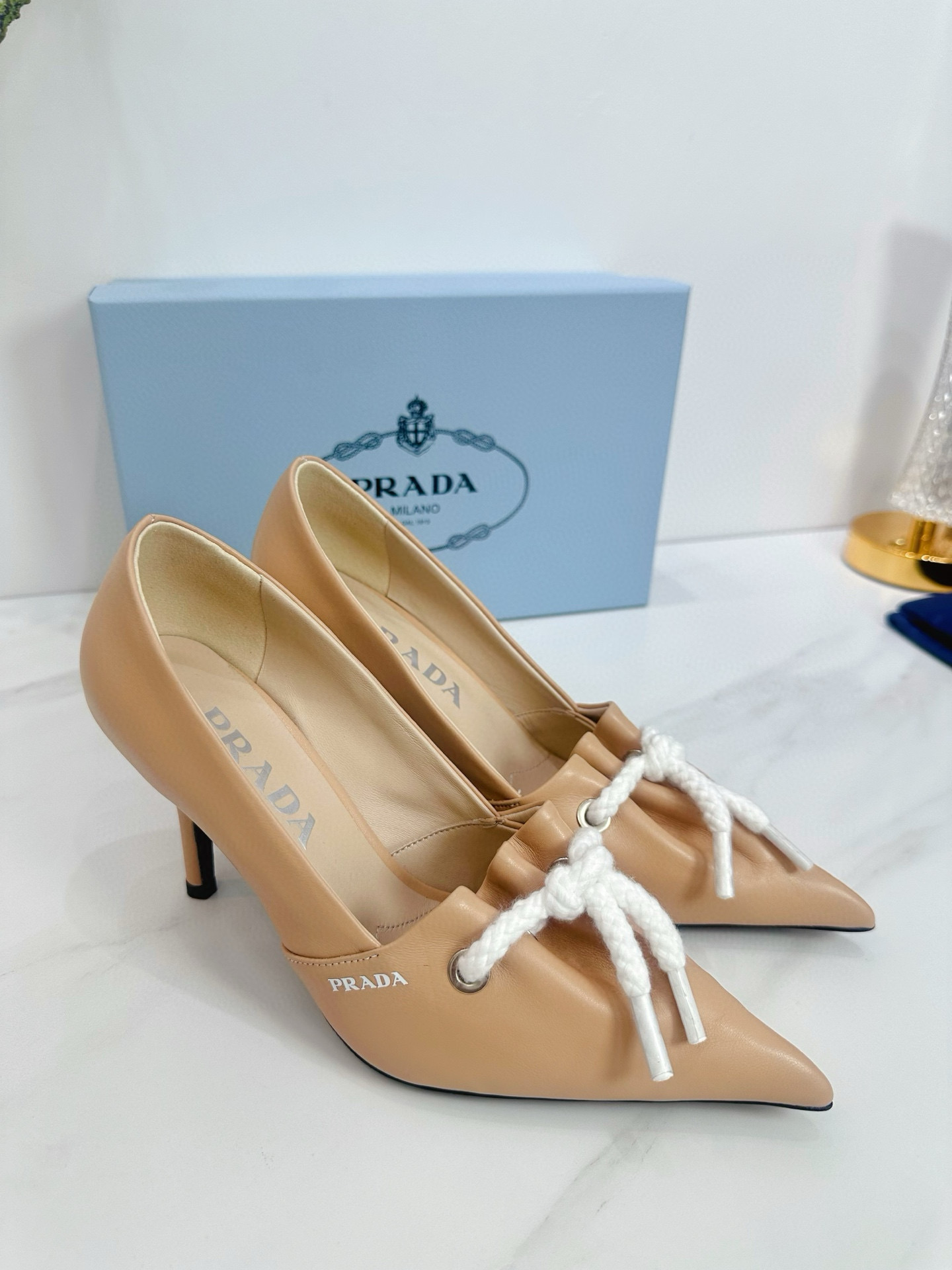 프라다 8.5cm 여자 신발 구두