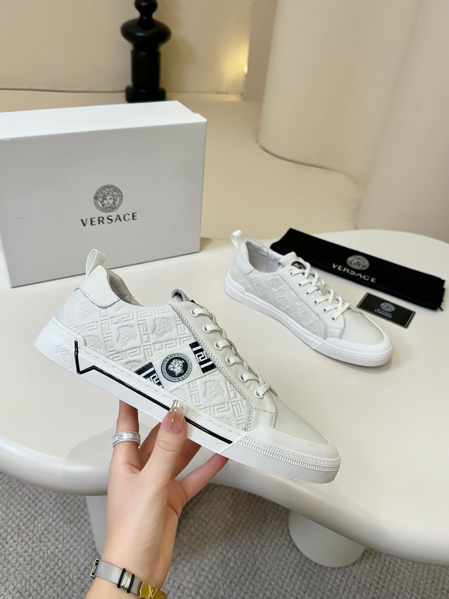 베르사체 남자 스니커즈 신발 운동화