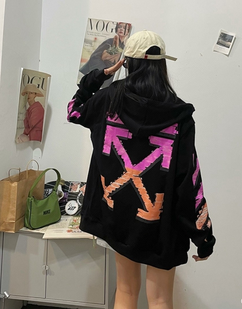 오프화이트 남녀공용 후드티 맨투맨