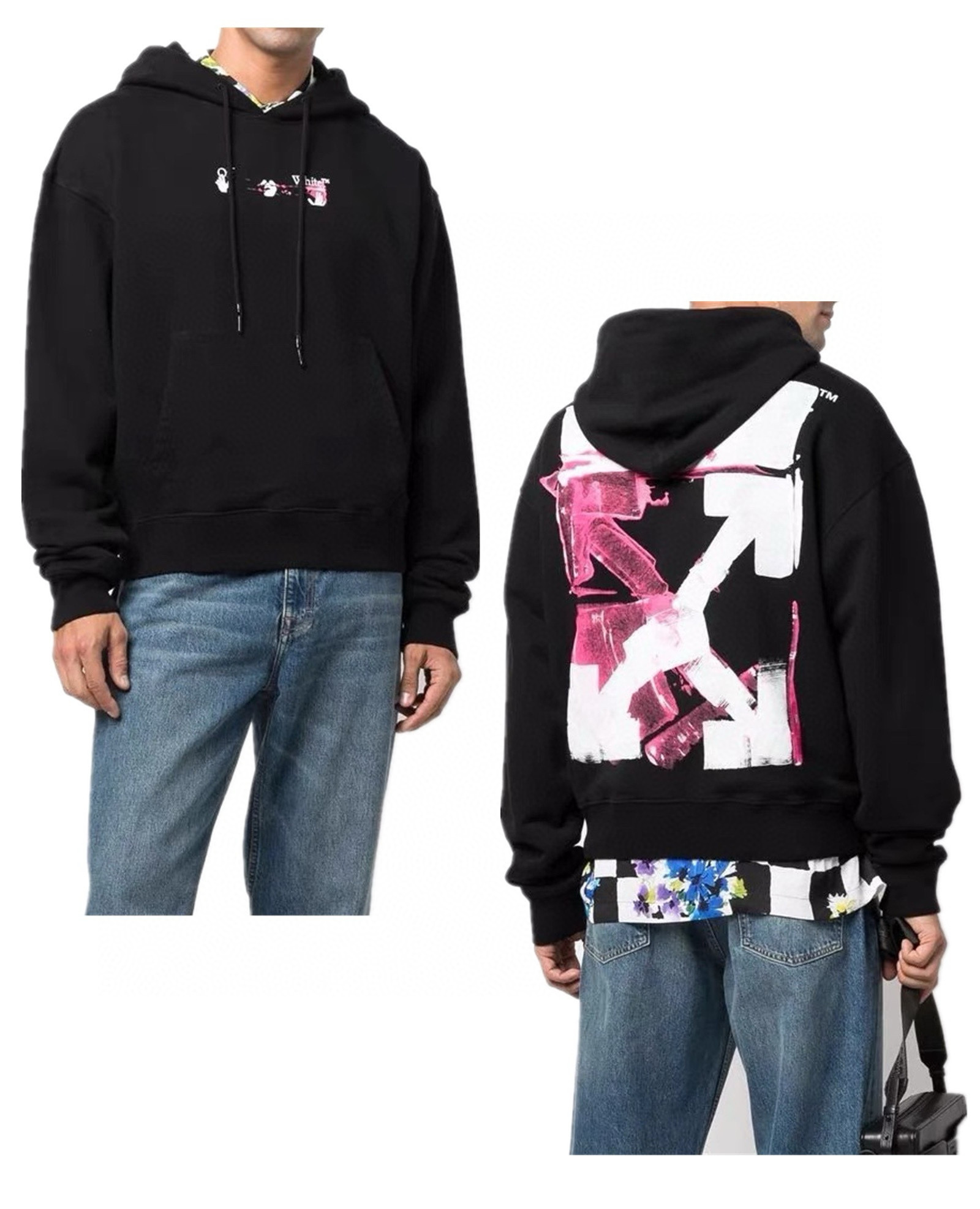 오프화이트 남녀공용 후드티 맨투맨