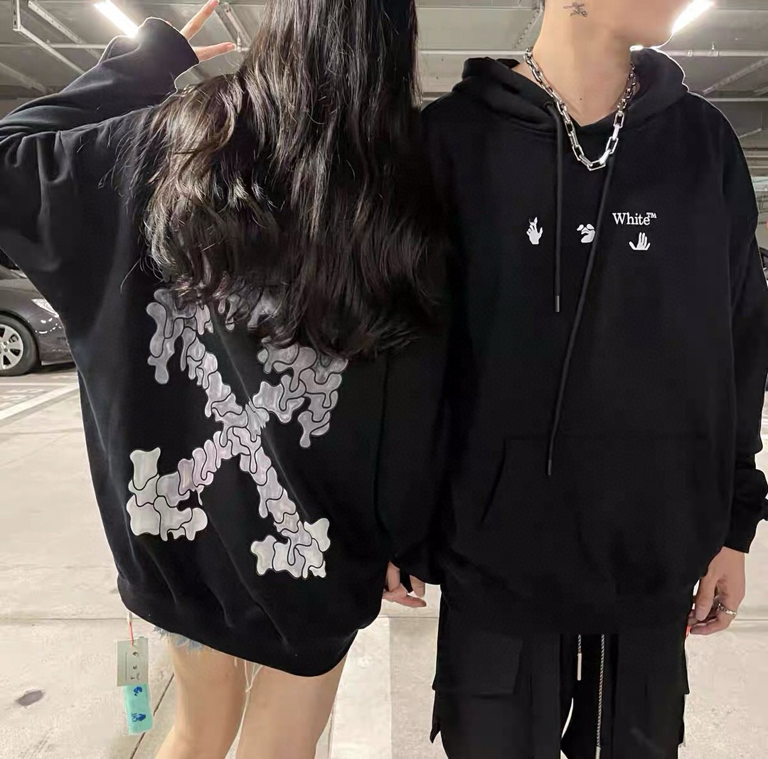 오프화이트 남녀공용 후드티 맨투맨