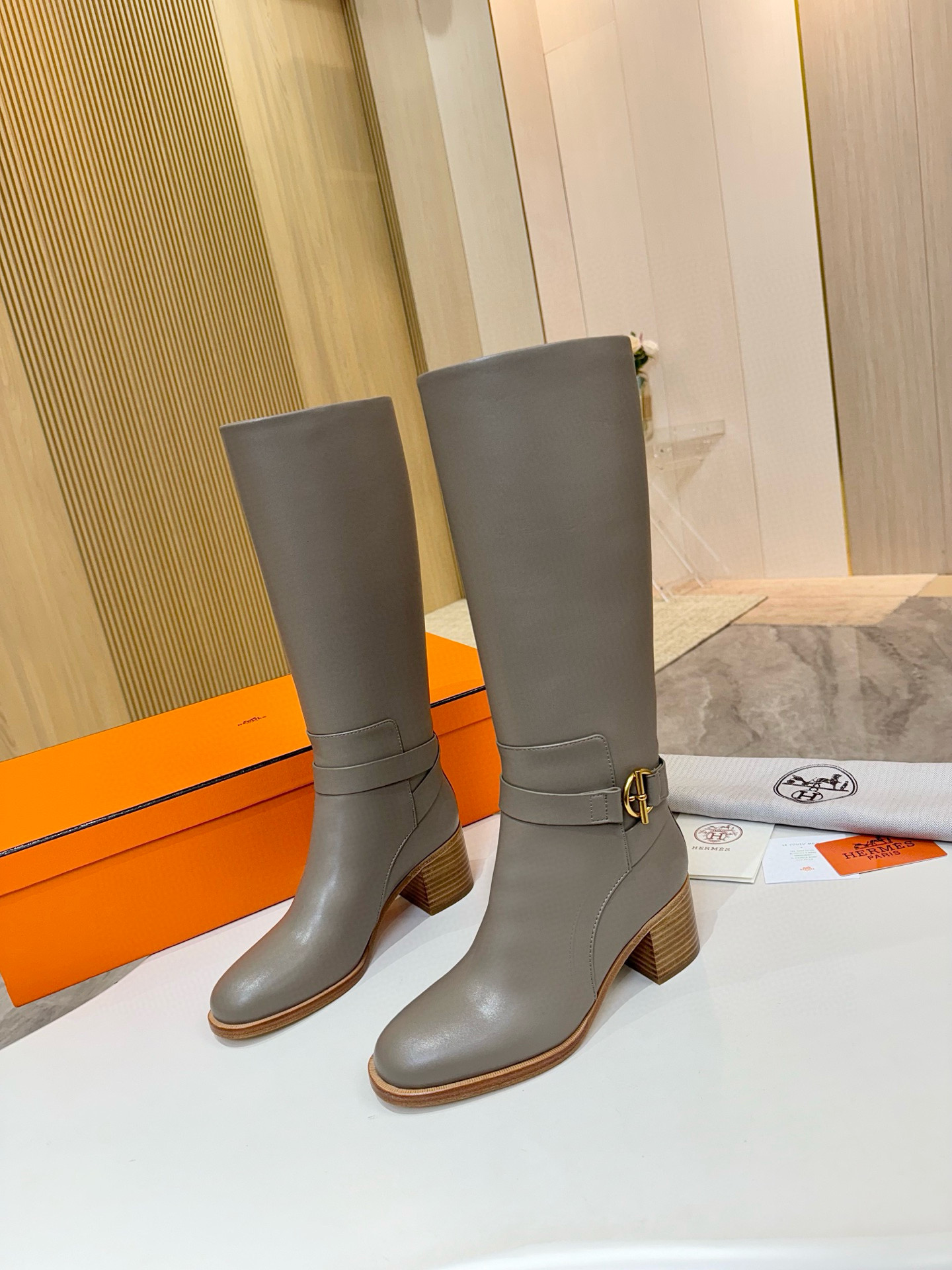 에르메스 6CM 여자 부츠