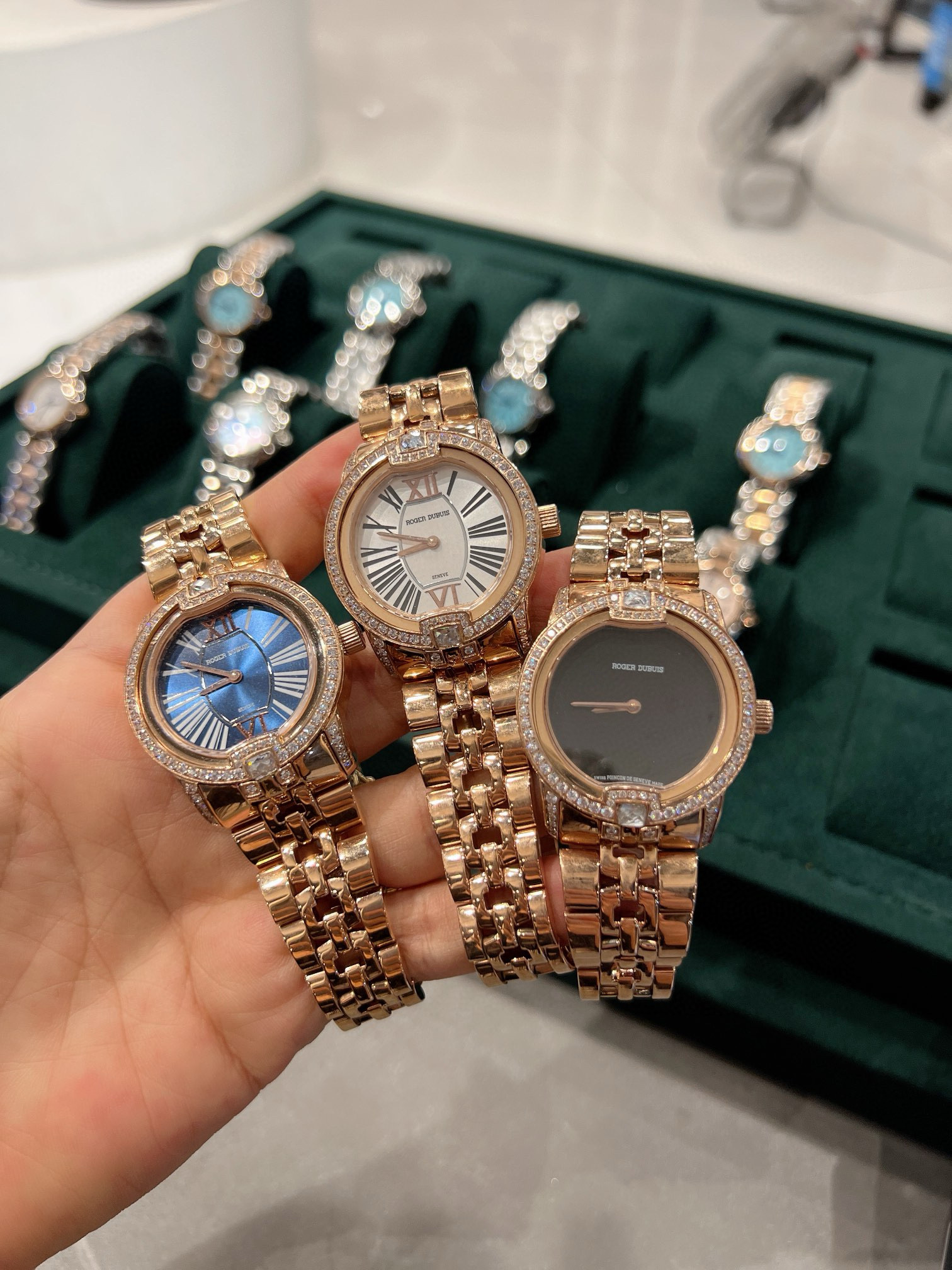 로저드뷔 3칼라 A급 여자 시계