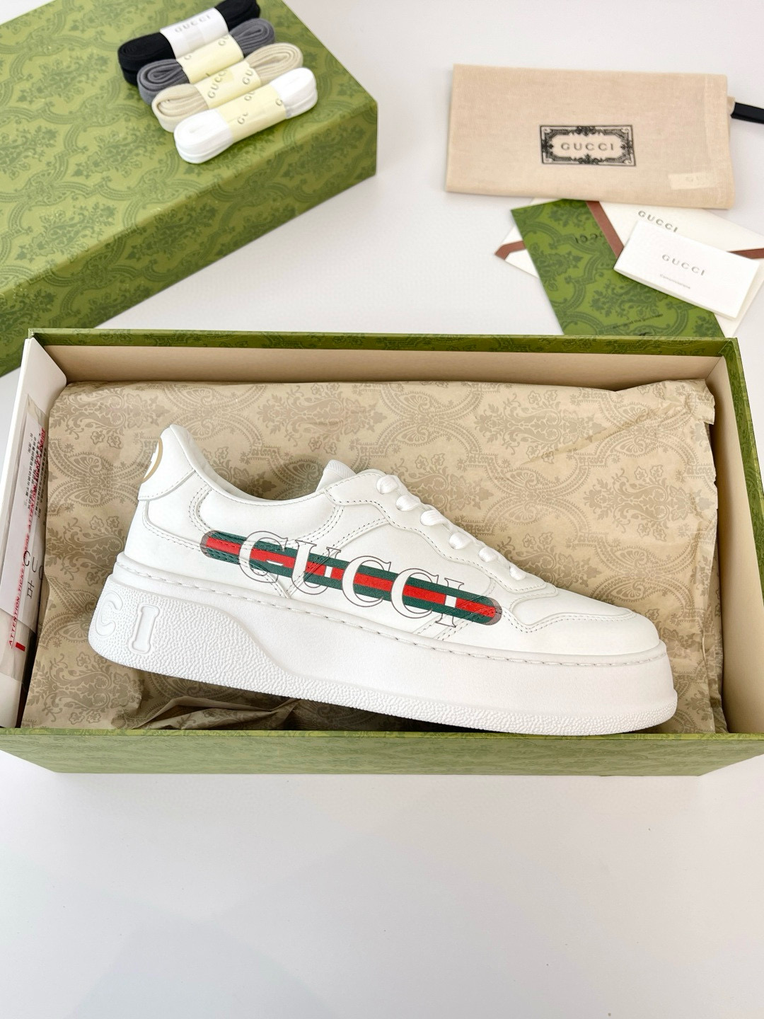 구찌 4cm  남녀공용 신발 운동화 스니커즈