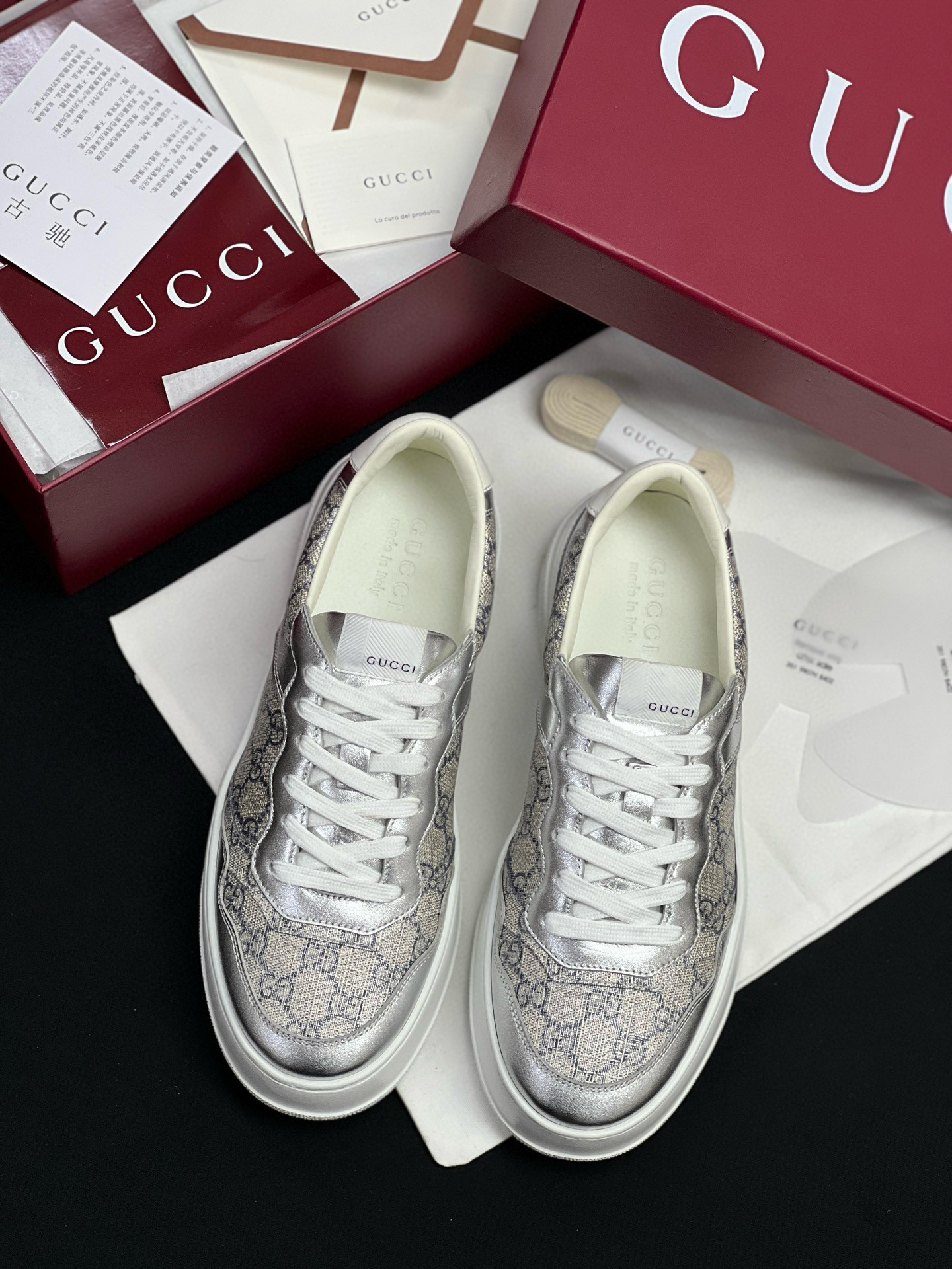 구찌 4cm 남녀공용 신발 운동화 스니커즈