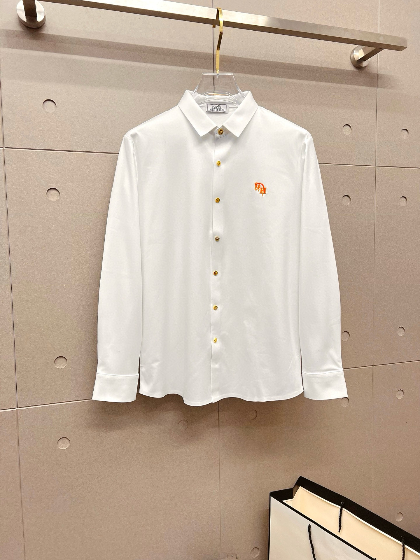 에르메스 2컬러 남자 셔츠