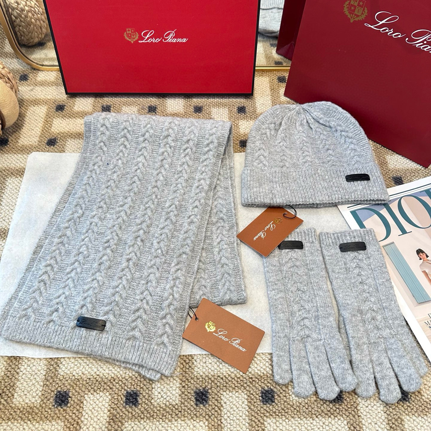 로로피아나 겨울 모자 세트