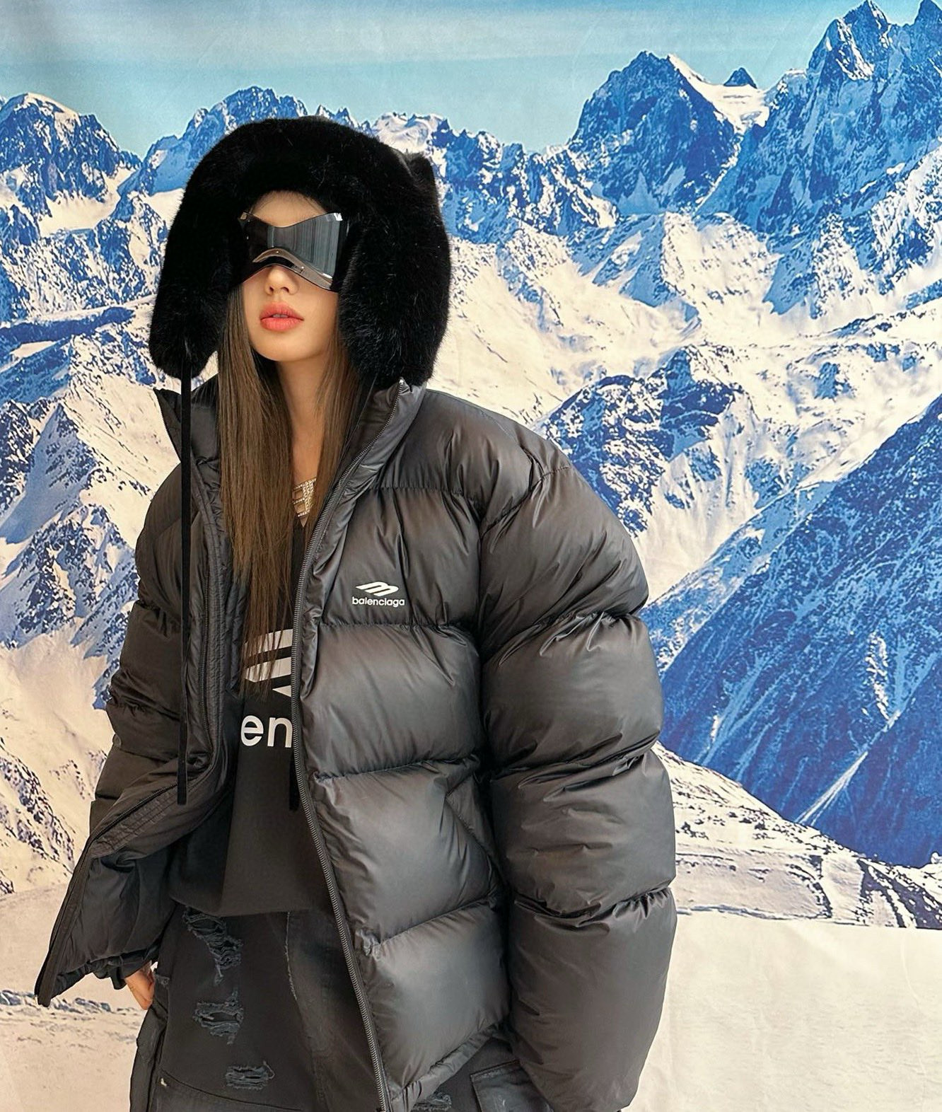 발렌시아가 2컬러 남녀공용 패딩