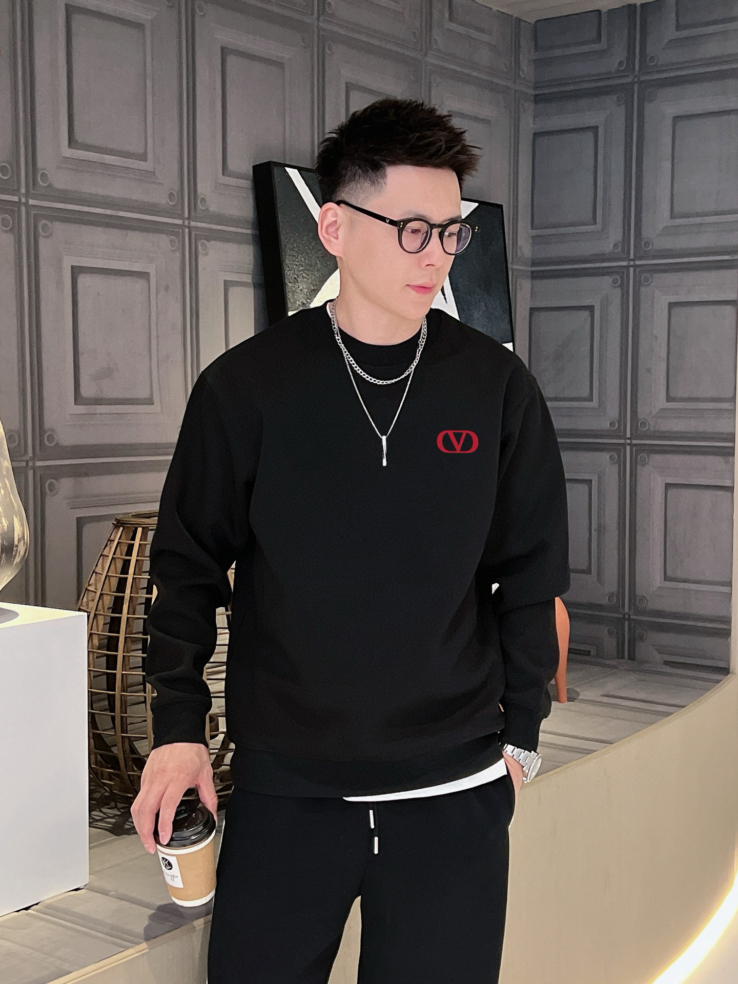 발렌티노 남자 맨투맨 후드티